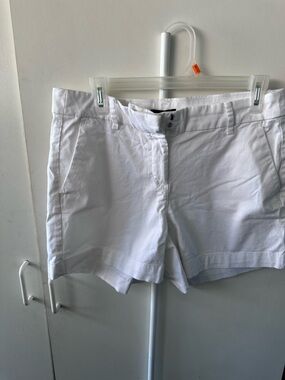 Nautica White Mid-Rise Cotton Bermuda Shorts